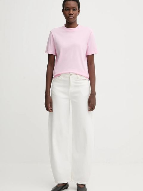 Calvin Klein t-shirt bawełniany damski kolor różowy LV147C857G - zdjęcie produktu nr 2