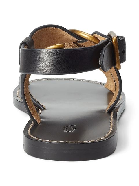 Polo Ralph Lauren sandały skórzane Plo Rng Sandal damskie kolor czarny 818923266002