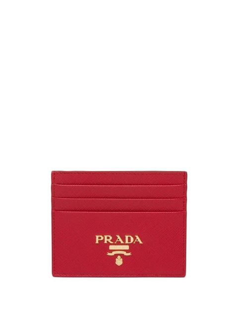 Prada compact front logo cardholder - Red - zdjęcie produktu nr 1
