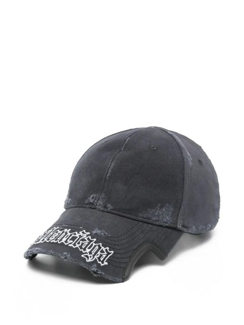 Balenciaga distressed logo cap - Blue - zdjęcie produktu nr 1