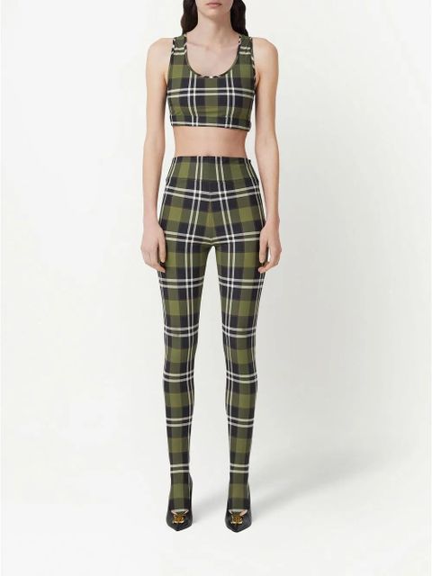 Burberry Vintage Check crop top - Green - zdjęcie produktu nr 2