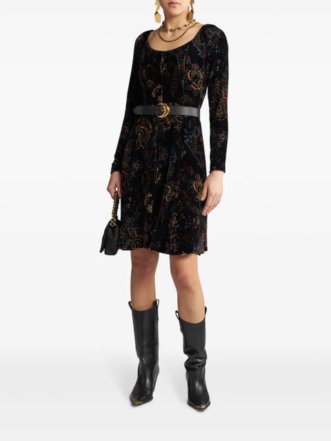 ETRO velted printed mini dress - Black - zdjęcie produktu nr 2