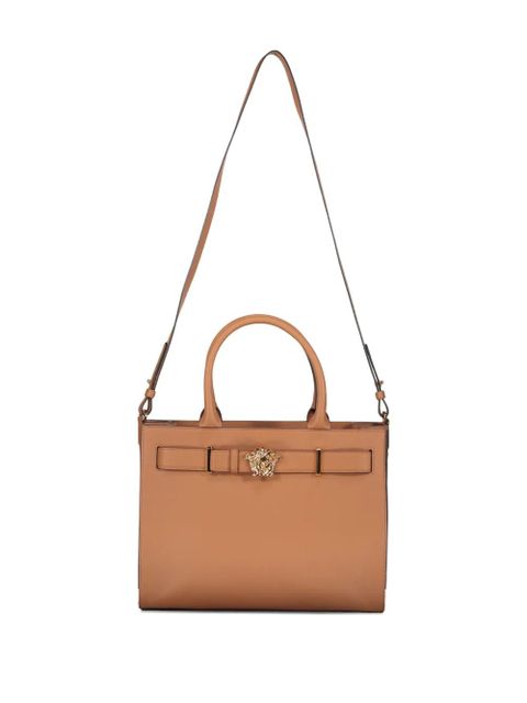 Versace Medusa-buckle leather tote bag - Brown