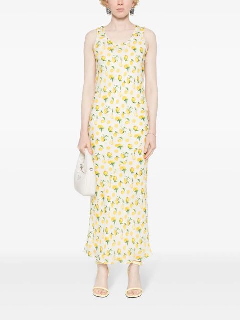 Sportmax Tonale lemon-print maxi dress - Neutrals - zdjęcie produktu nr 2