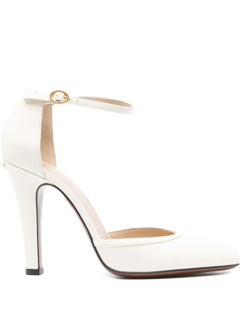 Valentino Garavani 100mm ankle-strap leather pumps - Neutrals - zdjęcie produktu nr 1