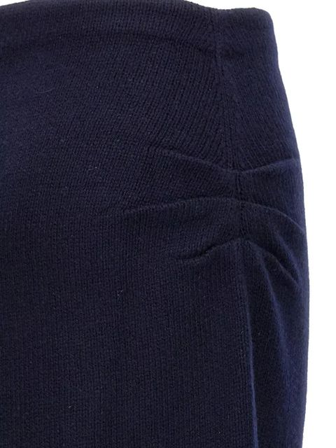 Prada button-detailed cashmere midi skirt - Blue