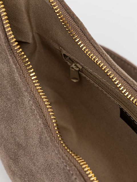 Answear.LAB torebka zamszowa kolor beżowy