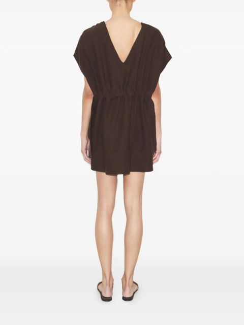 Tory Burch cinched linen dress - Brown