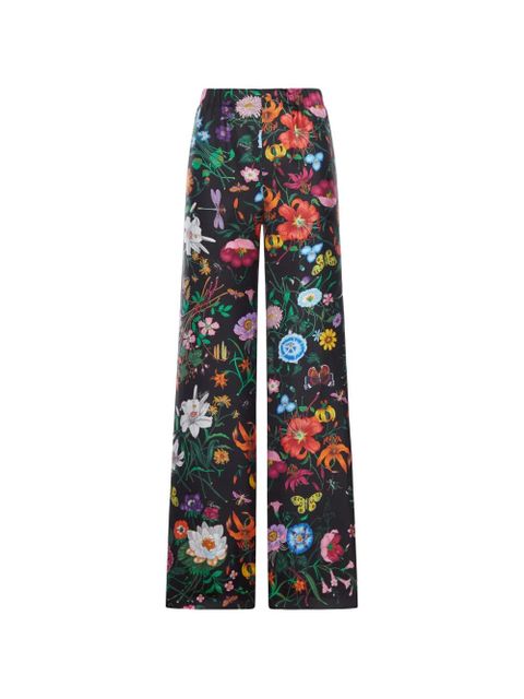 Gucci floral-print palazzo pants - Black - zdjęcie produktu nr 1