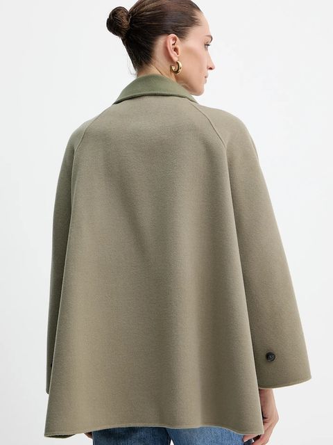 MAX&Co. płaszcz wełniany kolor zielony 2526086071200