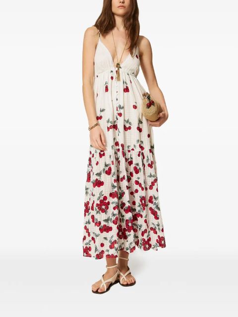 TWINSET cherry-print lace dress - White - zdjęcie produktu nr 2