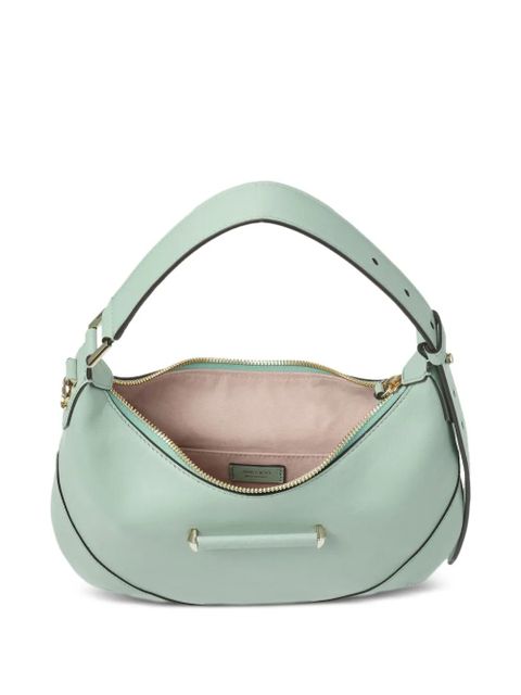 Jimmy Choo smooth leather bar hobo shoulder bag - Green
