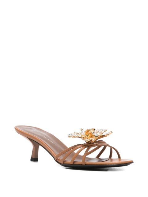 Giuseppe Zanotti orchid-motif sandals - Brown - zdjęcie produktu nr 2