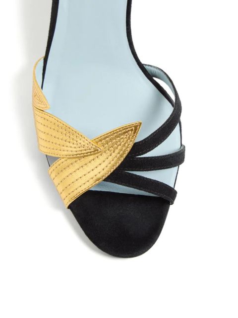 Valentino Garavani Foliefoliage sandals - Black