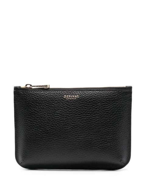 Aspinal Of London medium Ella leather pouch - Black - zdjęcie produktu nr 1