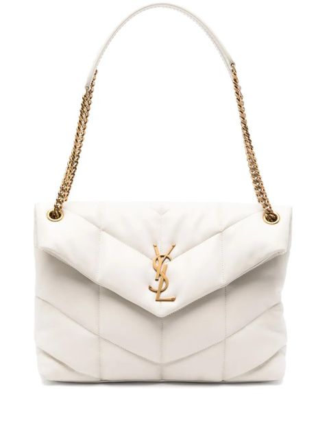 Saint Laurent medium Loulou Puffer shoulder bag - White - zdjęcie produktu nr 1