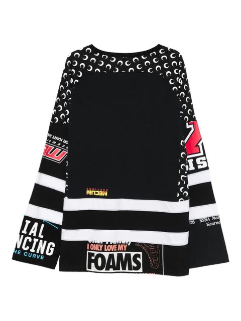Marine Serre graphic long-sleeves t-shirt - Black