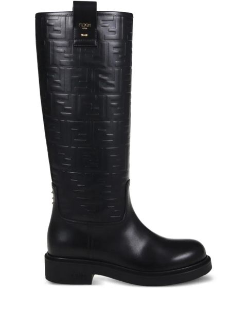 FENDI logo-embossed boots - Black - zdjęcie produktu nr 1