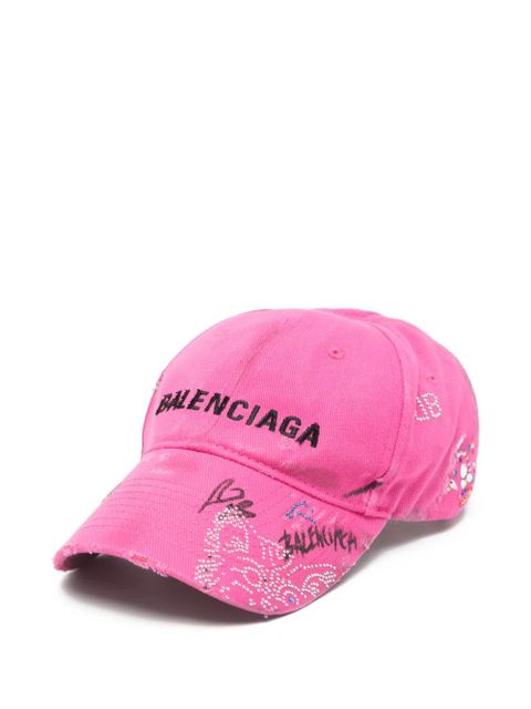 Balenciaga embellished cap hat - Pink - zdjęcie produktu nr 1