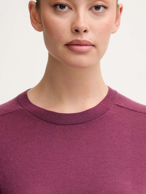 United Colors of Benetton sweter wełniany damskie kolor fioletowy lekki 11AHD10E6