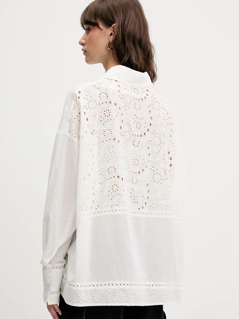 IRO koszula bawełniana damska kolor beżowy relaxed z kołnierzykiem klasycznym WM18IMAI