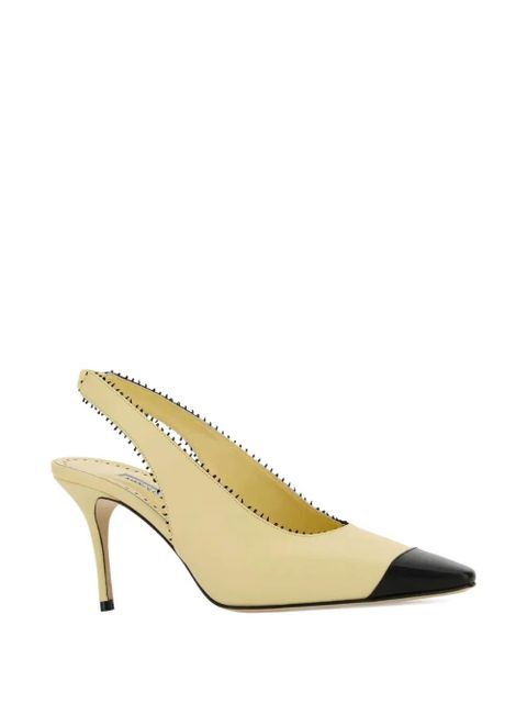 Manolo Blahnik 70mm Gaius slingback leather pumps - Yellow - zdjęcie produktu nr 2