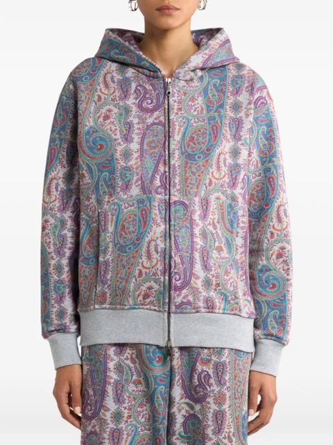 ETRO paisley-pattern foliage hooded sweater - Grey - zdjęcie produktu nr 2