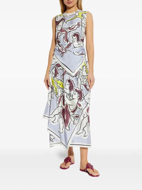 Tory Burch draped midi dress - Blue