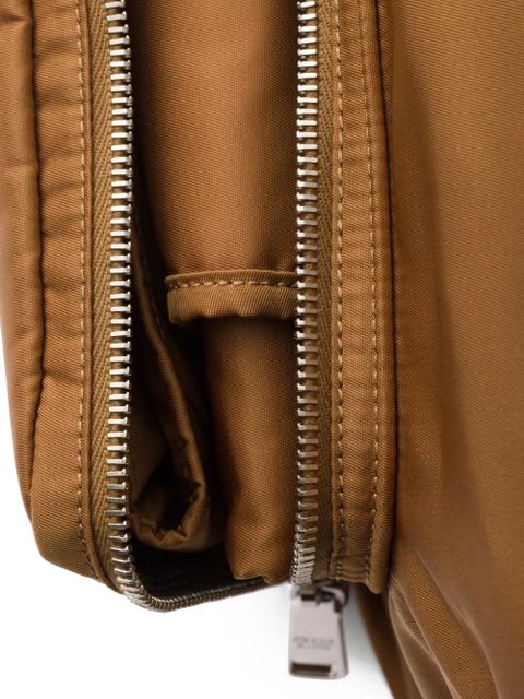 Prada logo-plaque tote bag - Brown