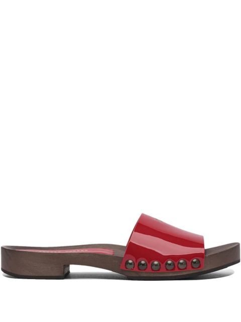 Miu Miu patent-leather studded sandals - Red - zdjęcie produktu nr 1