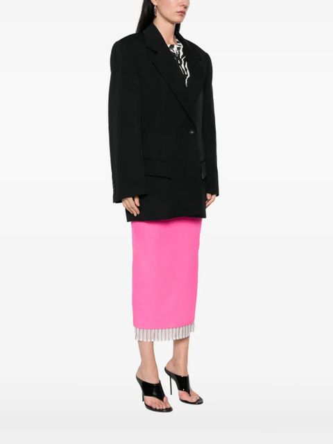 The Attico notched-lapels blazer - Black