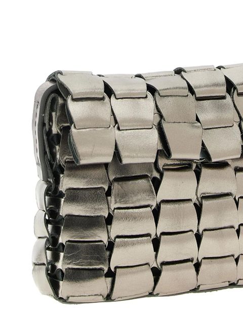 DRAGON DIFFUSION Link leather cross body bag - Silver