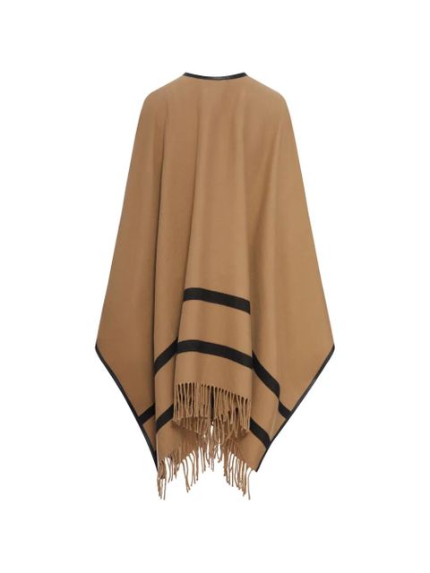 Max Mara Hilde fringed logo poncho - Neutrals - zdjęcie produktu nr 2