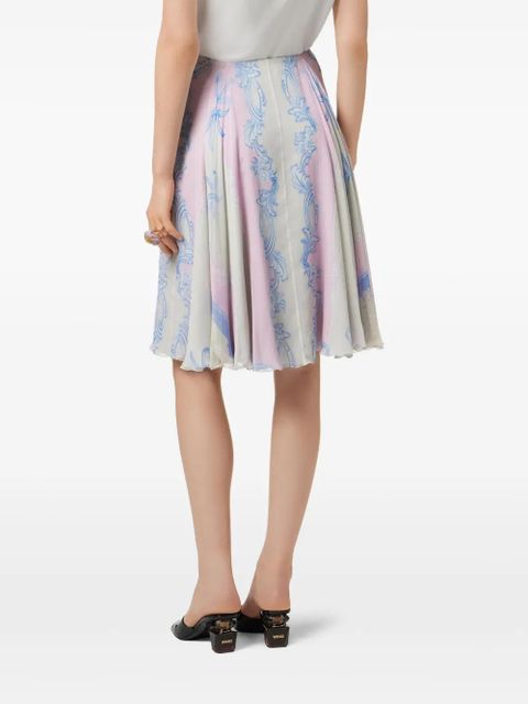 Versace Cameo silk midi skirt - White