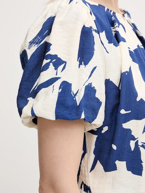 Answear.LAB sukienka lniana kolor granatowy maxi rozkloszowana