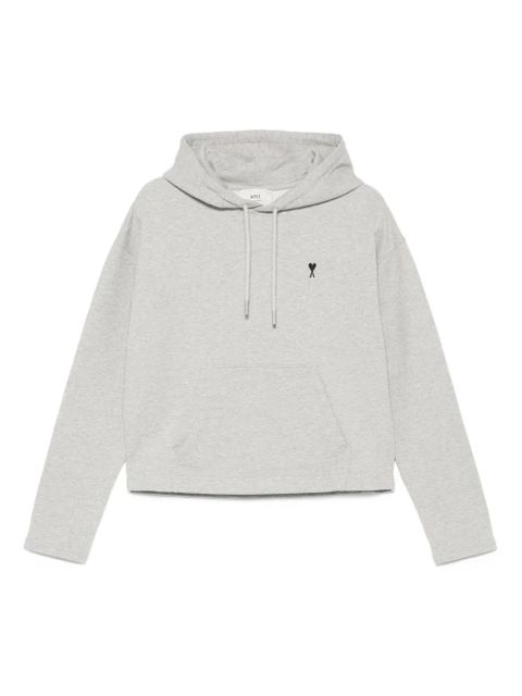 AMI Paris heart-logo hoodie - Grey - zdjęcie produktu nr 1