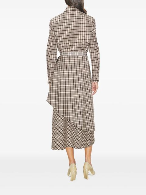 Tory Burch checked wool shirt - Neutrals