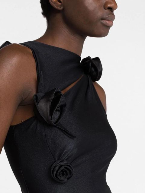 Coperni floral-appliqué maxi dress - Black - zdjęcie produktu nr 2