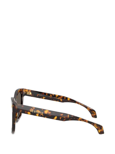 Versace Eyewear medallion square-frame sunglasses - Brown