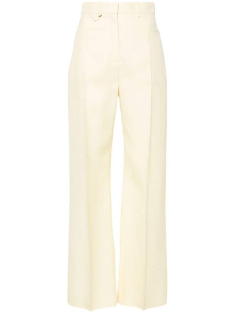 Jacquemus Le Pantalon Sauge flared trousers - Yellow
