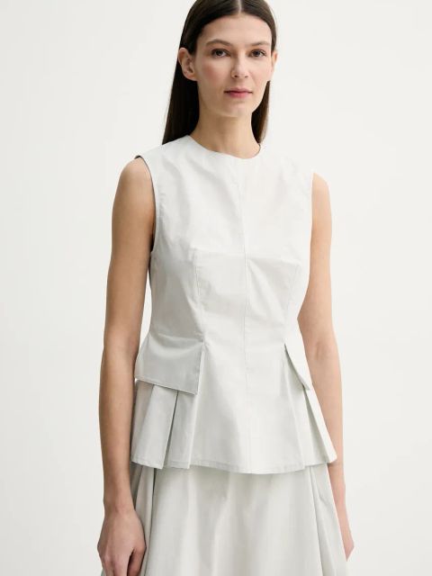 Remain bluzka bawełniana damska kolor szary gładka 5025802689