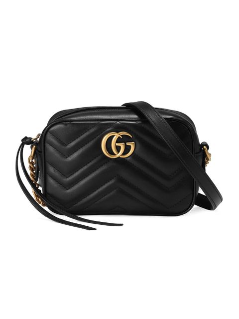 Gucci mini GG Marmont cross body bag - Black