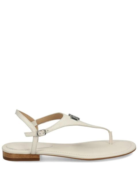 Lauren Ralph Lauren Ellington lizard-embossed leather sandals - White - zdjęcie produktu nr 1