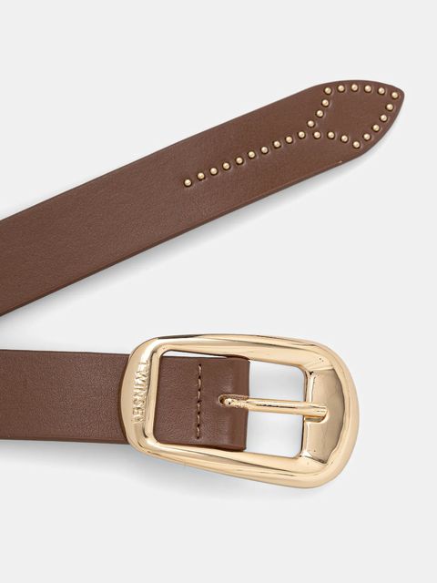 Twinset pasek skórzany damski kolor brązowy 261TA4170 - zdjęcie produktu nr 2