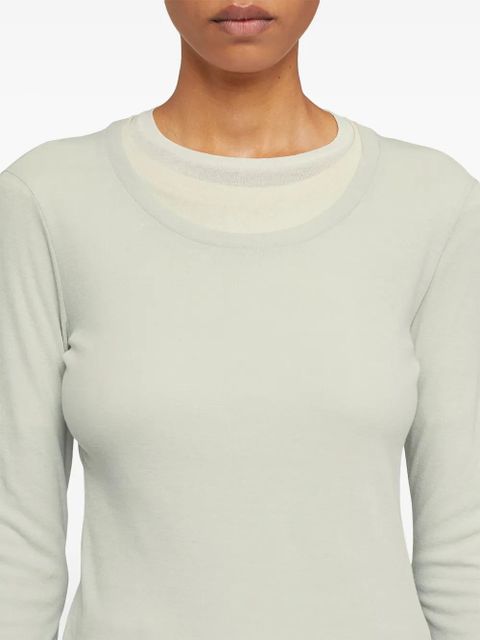 Jil Sander layered cotton T-shirt - Grey