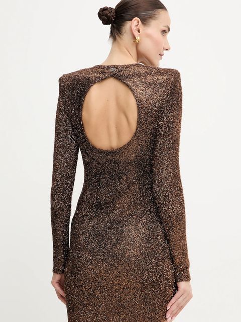 Liu Jo sukienka kolor brązowy mini dopasowana MF5236 MA10R - zdjęcie produktu nr 2