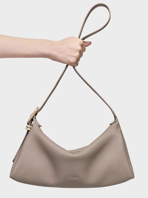 Tous torebka skórzana FOLD kolor szary 2002306744