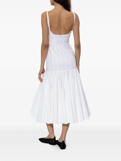 Jacquemus pleated midi dress - White