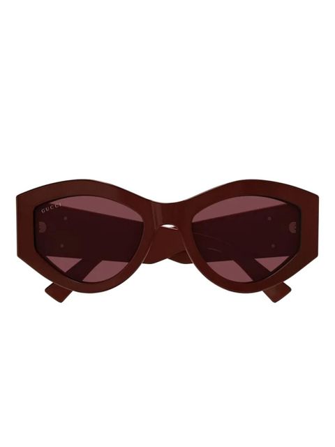 Gucci geometric-frame sunglasses - Red - zdjęcie produktu nr 1