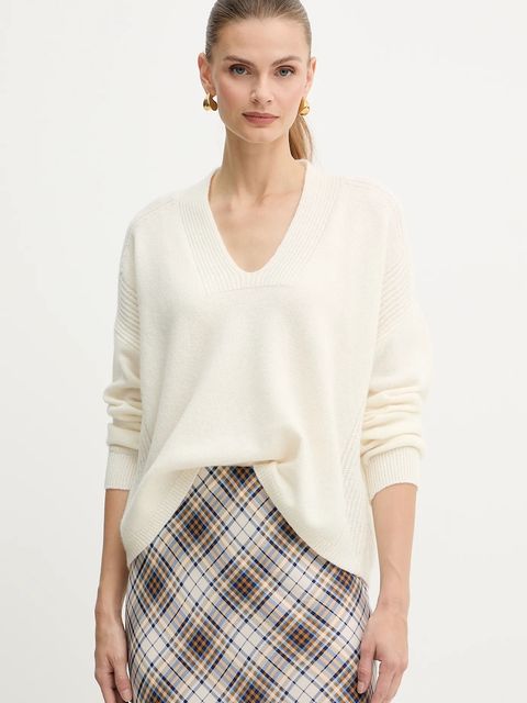 Liu Jo sweter wełniany damski kolor kremowy MF5060 MS009 - zdjęcie produktu nr 1